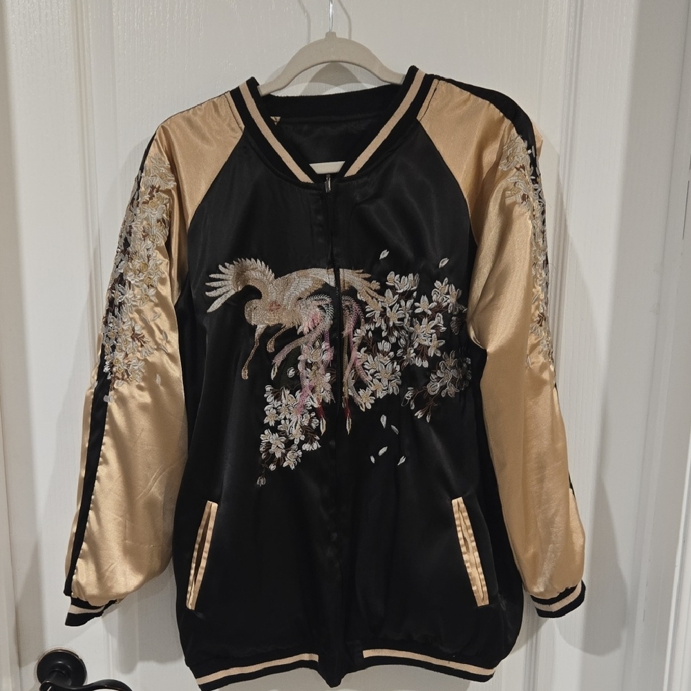 Reversable Satin Bomber